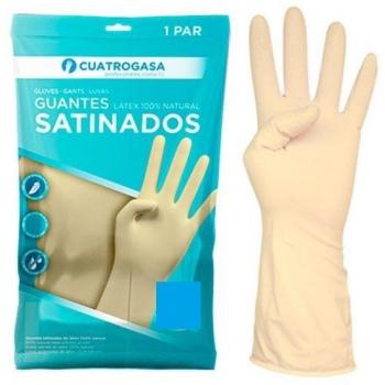 Guantes satinados domésticos antialérgicos talla grande
