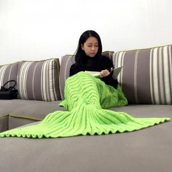 YOWAO Manta de Cola de Sirena, Escamas de Pescado Patrón Suave Todas Las Temporadas Mantas para Dormir