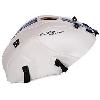Protège Depósito Bagster Honda CB 500 F 2016 Blanco Banda Báltico ribete rojo