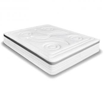DAGOSTINO HOME Colchón Viscoelástico MARBELLA 160 x 190 x 22 cm en color blanco - Acogida TOTAL moldeando completamente su cuerpo, aportándole sensación de flotar, con Firmeza media -