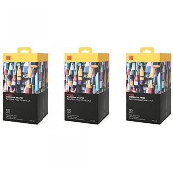 Pack Kodak 3xPHC120 - Cartuchos y Papel para 360 Fotos 10x15cm Compatible con Impresoras PD450, PD480, PD450WIFI y PD460