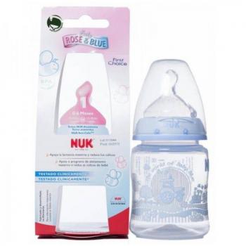Biberón Nuk First Choice 0-6 meses Azul Tetina de Silicona 150 ml