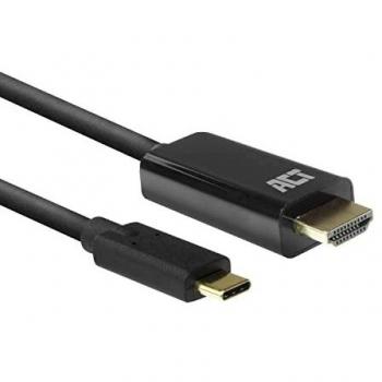 ACT Cable USB C a HDMI de 2 m, 4 K a 60 Hz, convertidor USB tipo C a HDMI, cable chapado en oro macho - para computadora portátil, tableta, teléfono inteligente - AC7315