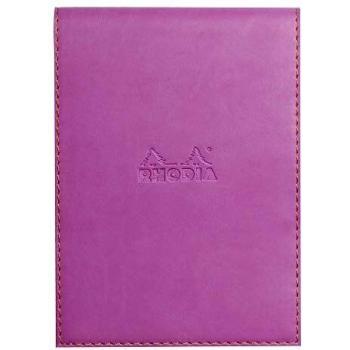 Rhodia 138211C - Funda porta-bloc + bloc - Rhodiarama - Líneas horizontalesLila