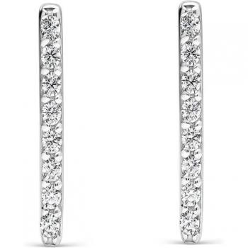 Pendientes criollas de plata cuadradas con circonitas blancas Itemporality