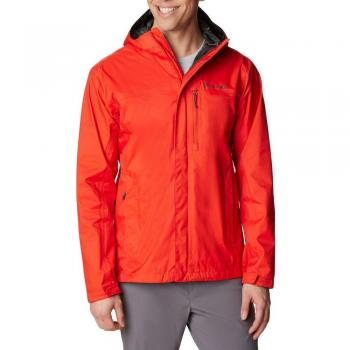 Chaqueta impermeable de hombre Columbia Pouring Adventure™ II roja brillante - L