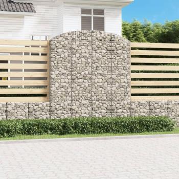 Cesta de gaviones forma arco hierro galvanizado 200 x 30 x 80/100 cm, 200 x 30 x 100/120 cm, 200 x 30 x 120/140 cm, Cesta gaviones