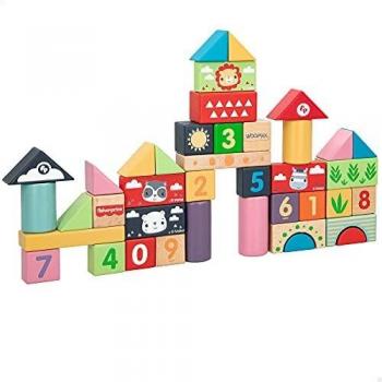 ColorBaby Fisher Price 48816 - Fisher Price-Set 40 pcs Bloques Madera +24m
