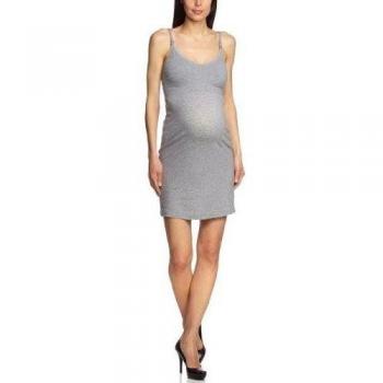 Mamalicious - Vestido premamá sin mangas para mujer, talla 38, color gris claro melange