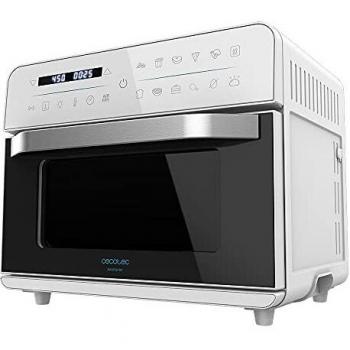 Cecotec Horno Freidora de Aire Caliente Bake&Fry 2500 Touch White. 1800 W, Capacidad 25 L, Convección, Pantalla Táctil, 12 Funciones preestablecidas, Temporizador, Blanco