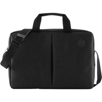 Maletín Toploader Hama Genua para Portátiles hasta 15.6 - Poliéster Negro con Organizador Interior y Bandolera Ajustable