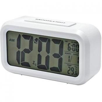 Cozyswan® Nuevo Digital LED Silencioso Despertador con Luz de Noche Blanco