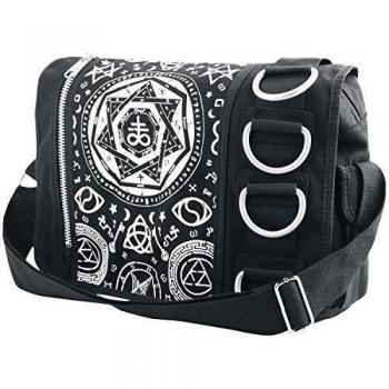 Banned Alternative Pentagram UnisexMochila Bandolera Negro