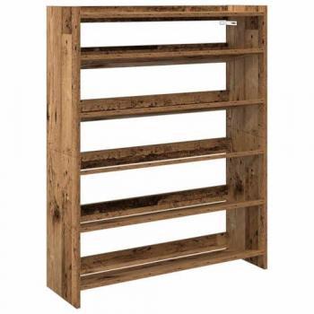Mueble Zapatero de Madera Vieja 80x25x100 cm en Madera Contrachapada