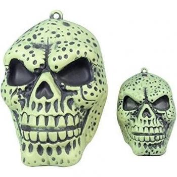 2pcs humanos calavera Scary casa encantada Halloween Bar discoteca fiesta decoración prop