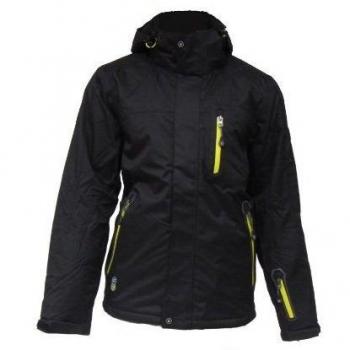 Killtec Uni Rudo - Cazadora con capucha desmontable negro schwarz / lime Talla:medium