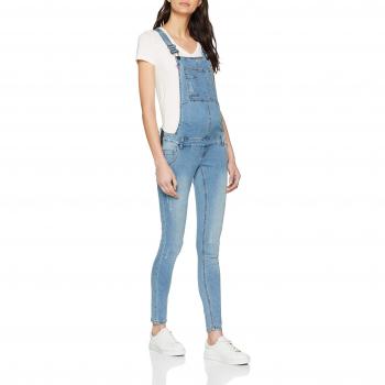 MAMALICIOUS Mllola Slim Light Blue Overall A. Pantalones premamá, Azul, No No Aplica