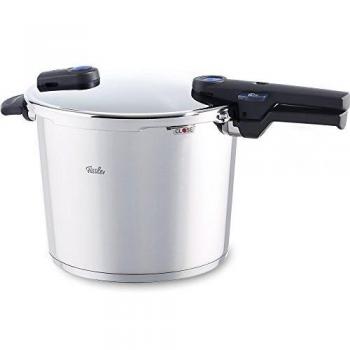 Fissler Vitaquick 10L Pressure Cooker, 26cm, Induction-Compatible, Stainless Steel, Stackable with 2 Cooking Levels