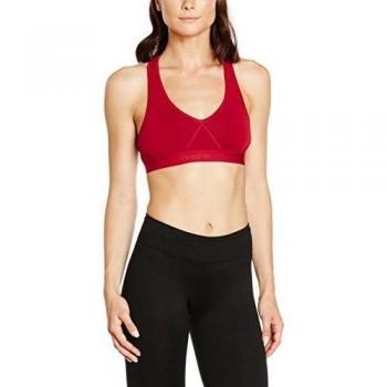 Icebreaker Sprite Racerback Bra Función Ropa Interior, otoño/invierno, mujer, color Oxblood/Rocket, tamaño extra-small