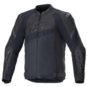 Alpinestars Chaqueta de Moto T-GP Plus R V4 Airflow Negra Perforada, Textil, Tamaño S