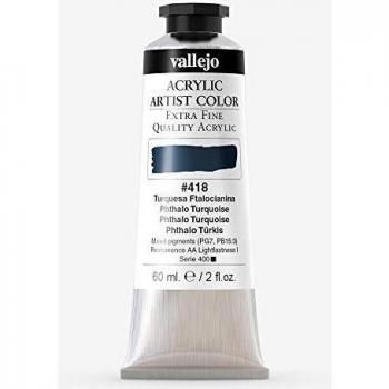 Vallejo Acrylic Artist Color 16418 Phtalocyanine Turquoise