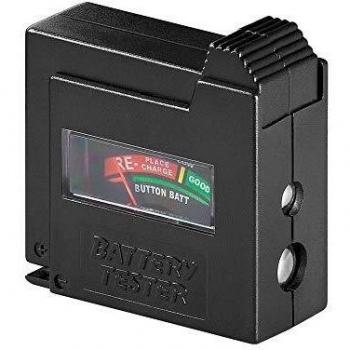 Goobay 54020 Probador de batería para AAA, AA, C, D, 9 V, N y células de botón