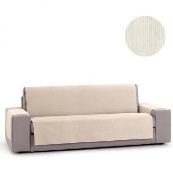 Protector Cubre Sofá Funda de Sofa Adaptable modelo Chenilla, diseño Elite, color Marfil, para 2 Plazas