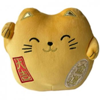 Peluche Gato de la Suerte Lucky Cat Amarillo 20 cm