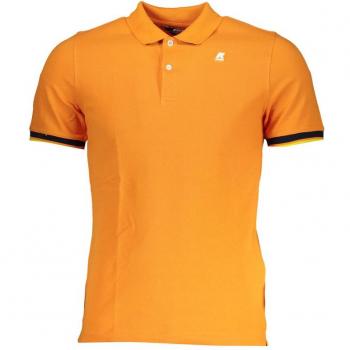 Vibrant Orange Contrast Detail Polo - XXL