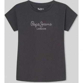 Camiseta de niña Pepe Jeans con logo de strass