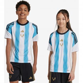 Adidas Camiseta de Manga Corta Unisex Messi Training - Blanco - Talla: 123 - 129 CM