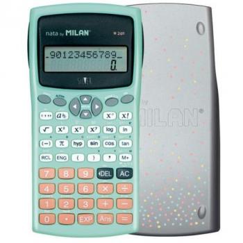 Calculadora Científica Milan M240 Turquesa Plateado