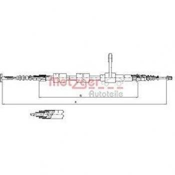 Cable de freno de mano Metzger 251.33 para Alfa Romeo 147, lado trasero derecho