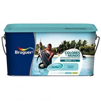 Bruguer 177102 Pintura Paredes y techos, Caribe Turquesa Suave, 4 l