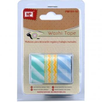 MP PM191-10 - Pack de 3 cintas decorados, tamaño 3 x 3 m