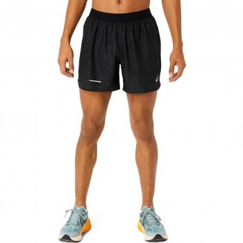 Short de hombre Lite-Show 2-N-1 Asics en color negro con tecnología reflectante Lite-Show