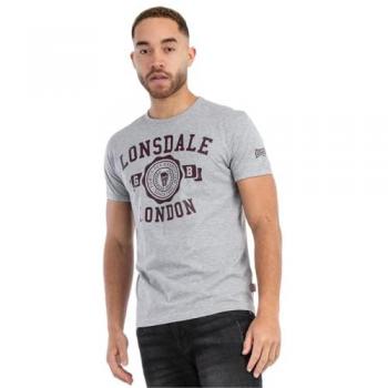 Camiseta de Manga Corta Lonsdale London MURRISTER - Gris Melange - Tallas S a XXL para Hombre
