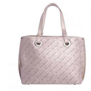 Bolso de mano Don Algodón Gene beige con cremallera