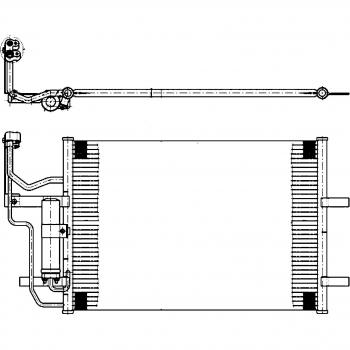 BEHR HELLA SERVICE 8FC 351 302-211 Kondensator, Klimaanlage