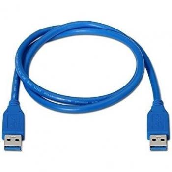 NANOCABLE 10.01.1001-BL - Cable USB 3.0, Tipo A/M-A/M,Macho-Macho, Azul, 1mts