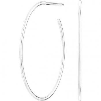 Pendientes de aro Urban fino de plata con diseño elegante y moderno