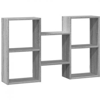 Estantería de pared madera ingeniería gris Sonoma 96x18x60 cm, estante flotante, estante de exhibición de pared