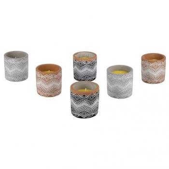 Velas de Citronela Aromáticas en Recipiente Decorativo - Aroma Cítrico y Duración de 35 Horas