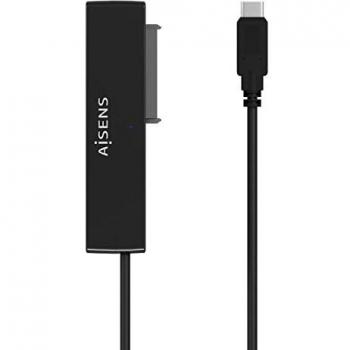 AISENS - ASE-35C02B - Adaptador para Disco Duro 2,5/3,5 SATA A USB-C USB USB3.1 GEN1, Negra