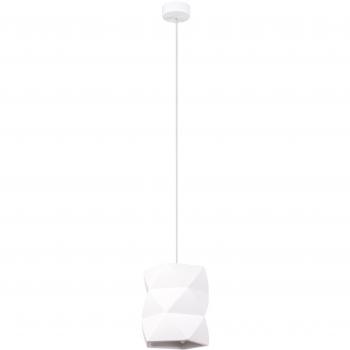 Lámpara colgante de cerámica Sollux Gobi - Lámpara con 1 bombilla E27 - Bombillas no incluidas - Diseño moderno y minimalista para el salón - Dimensiones: 17x17x126 cm