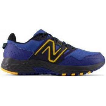 Zapatillas New Balance 410v8 para hombre color marino con detalles en naranja, talla 45