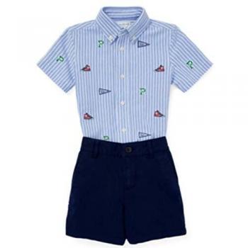 Polo Ralph Lauren Polo Ralph Laurent Conjunto Schiff Set-ST-SHS - Conjunto Camisa Y Bermuda Bebe