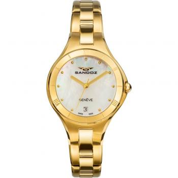 Reloj Sandoz Elle 81370-97 Mujer Acero IP Dorado