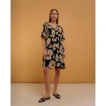 Vestido corto manga corta estampado floral NIZA