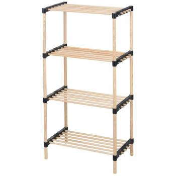Zapatero con 4 estantes madera 49x28x92,5 cm Storage Solutions Beige